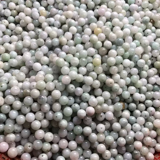 Perles Rondes en Jade Naturel | Vert Clair, Percées, Pour Bijoux DIY (Bracelet, Collier, Boucles d'oreilles)
